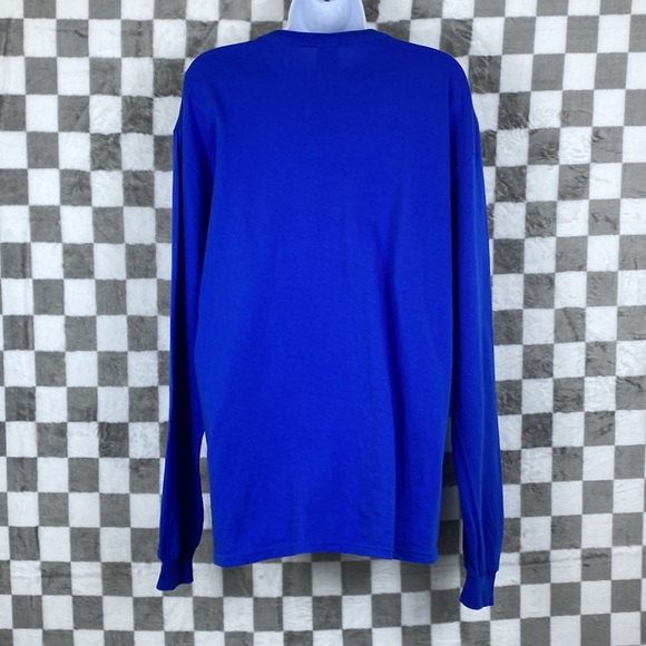 Cubs blue long sleeve t-shirt "we ain't scared of no goat" L Large, #44 #49 #17 - Picture 5 of 6